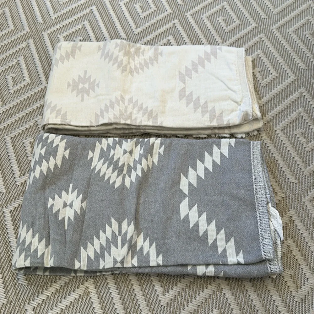 Mebien Turkish Beach Towel (35”x67”) - set of 2